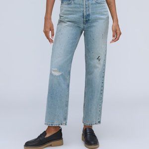 Everlane The Rigid Way-High Jean in Paint Splatter - Size 28